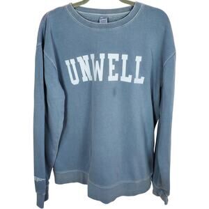 Unwell Crewneck Sweatshirt Blue Independent Trading Co L